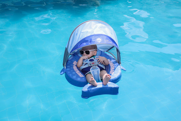 Mambobaby VIP Baby Swim Float with Canopy & Tail | Submarine & Whale Shark Designs