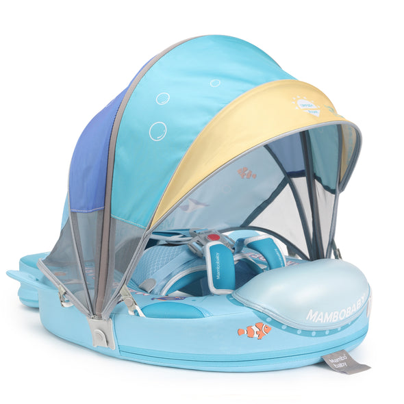 Mambobaby VIP Baby Swim Float with Canopy & Tail | Submarine & Whale Shark Designs