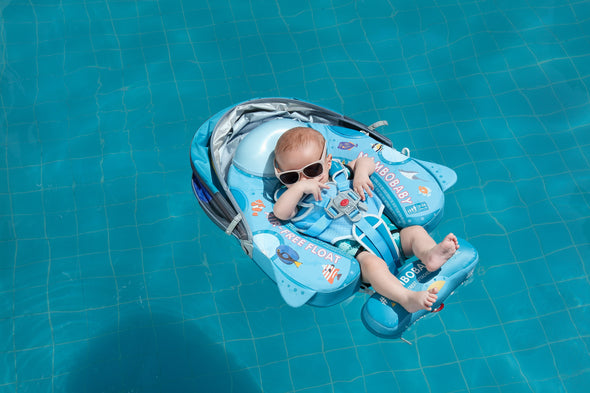 Mambobaby VIP Baby Swim Float with Canopy & Tail | Submarine & Whale Shark Designs